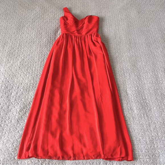 Alfred Angelo Long, One Shoulder Gown, Coral, size 10 - Picture 12 of 13